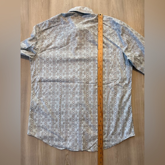 Rock & Roll Denim Pearl Snap Paisley Shirt Western Modern Fit Sz XL - Picture 5 of 5